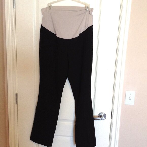 Stork & Babe Maternity Stretch Dress Pants Size M Pull On Straight Leg - Picture 1 of 7